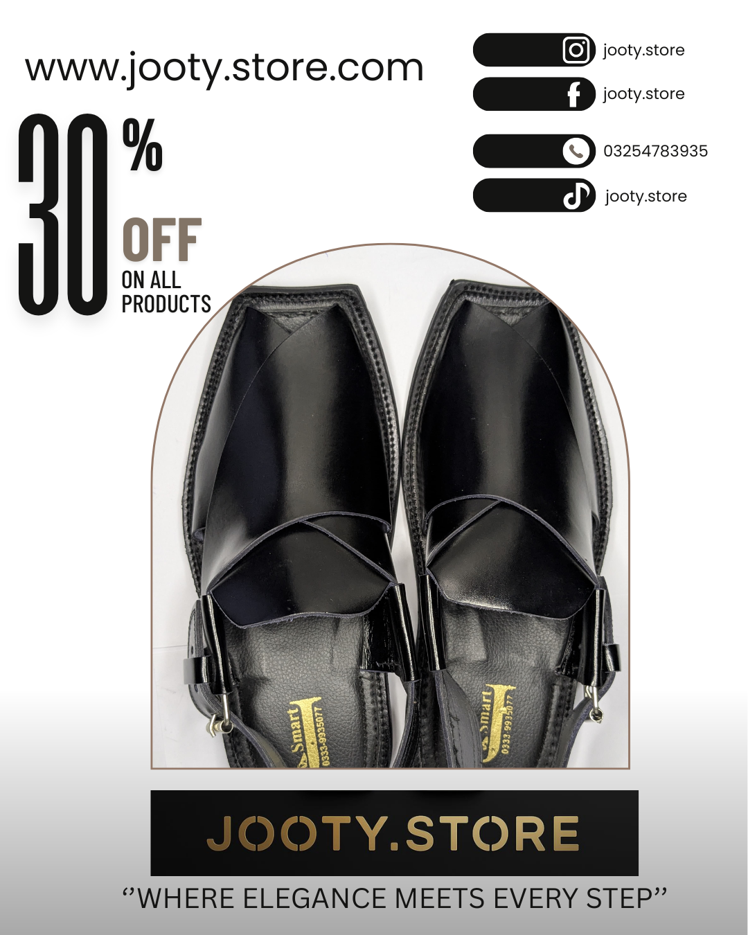 Basic Pure Black peshawari Chappal