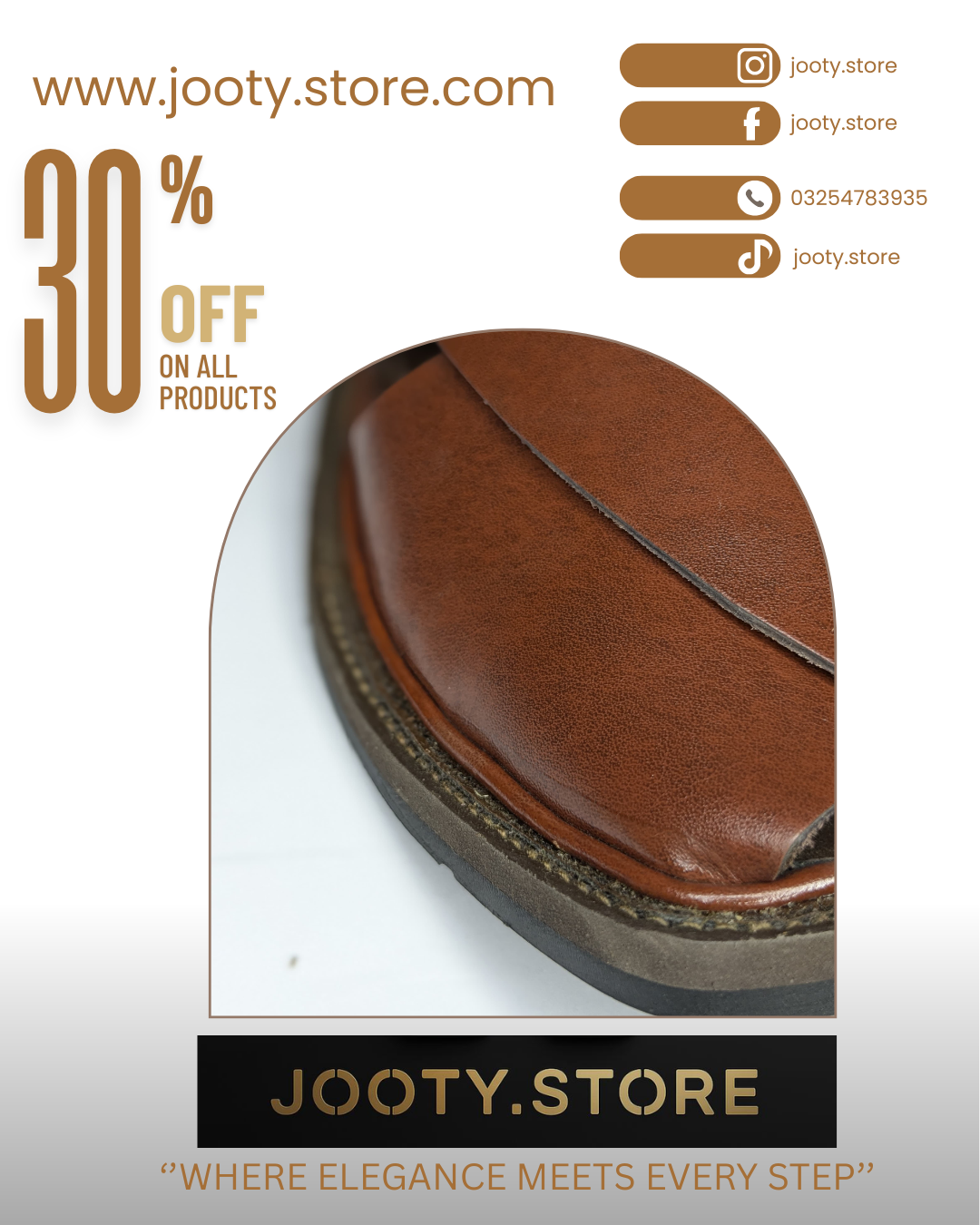 Brown Pure Leather Hand-Made Premium Peshawari Chappal
