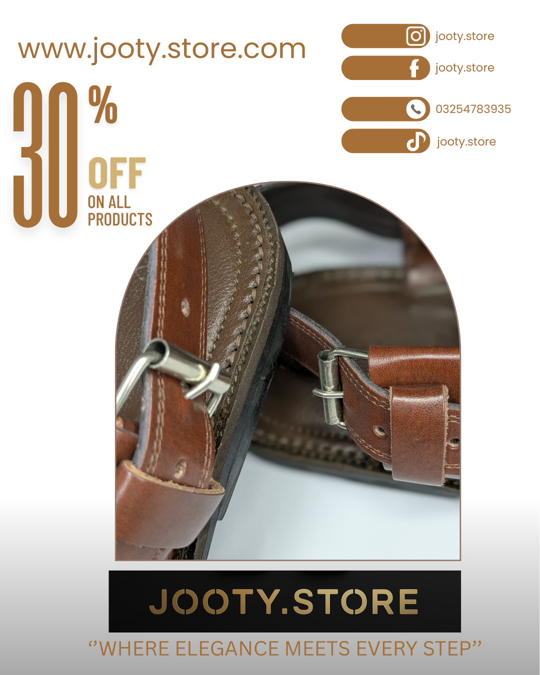 Brown Pure Leather Hand-Made Premium Peshawari Chappal